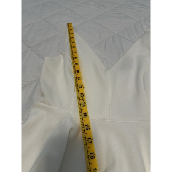 NWT Lulus Bon Appetit Ivory White Skater Dress Size Medium, Ponte Knit - Picture 6 of 11